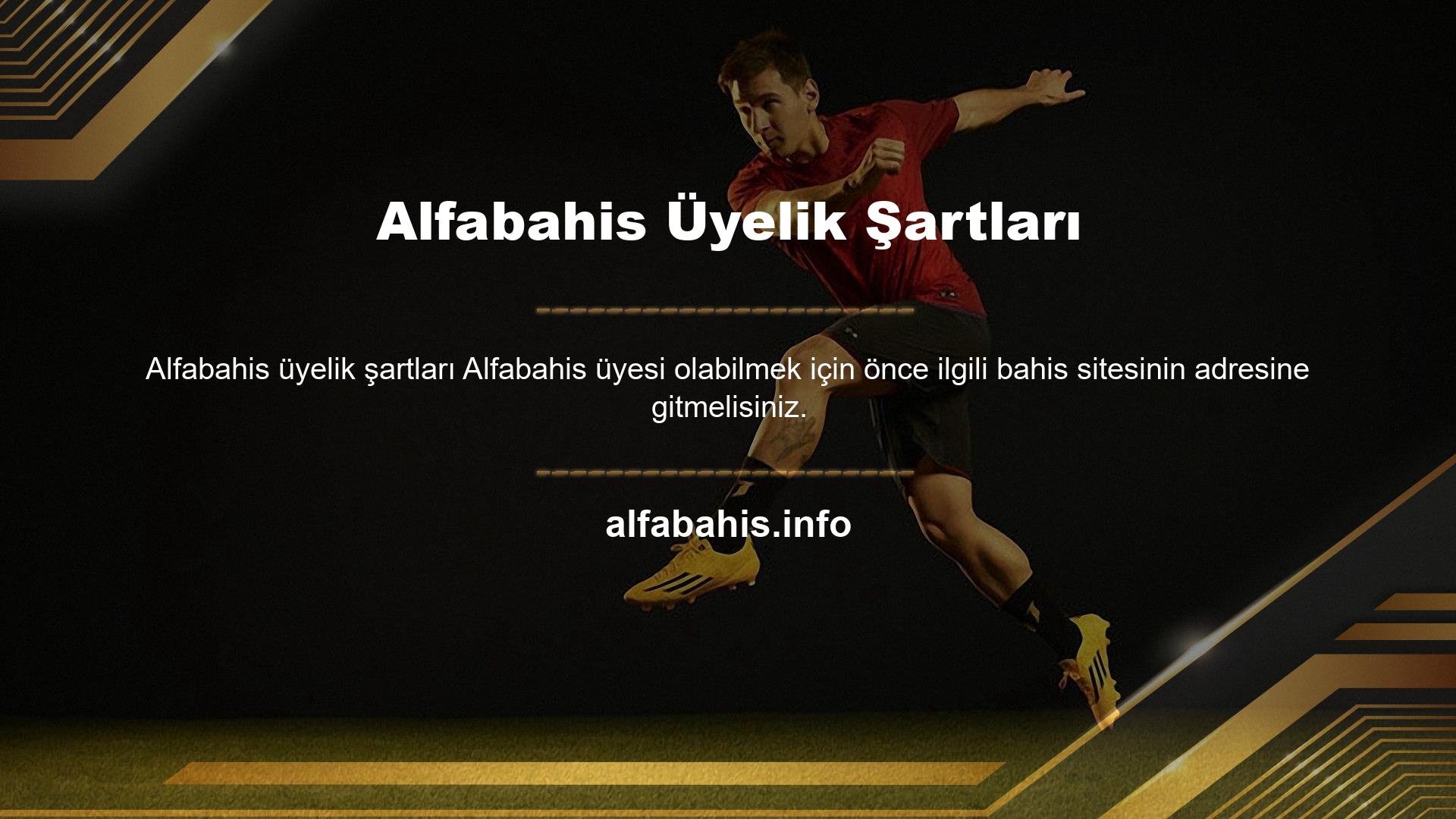 Alfabahis mevcut oturum açma adresindeki siteye giriş yaptıktan sonra, sağ üst köşedeki kayıt düğmesine tıklayarak ve Site kullanıcısı tarafından talep edilen bilgileri girerek bahis sitesi üyeliğinizi tamamlayabilirsiniz